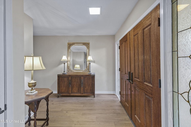 foyer featuring light hardwood / wood-style flooring