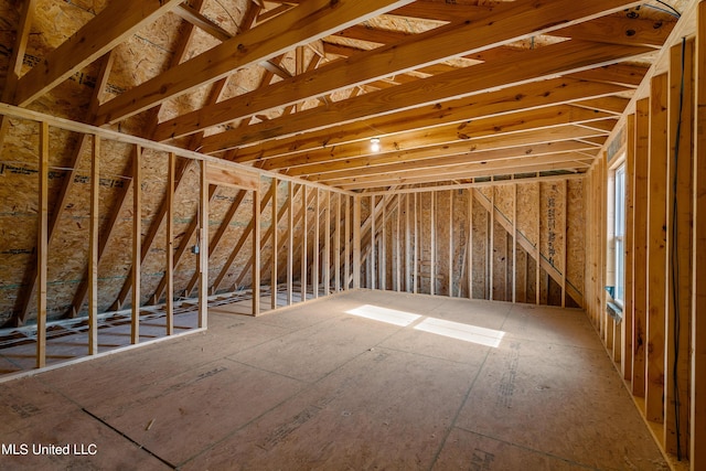 view of attic