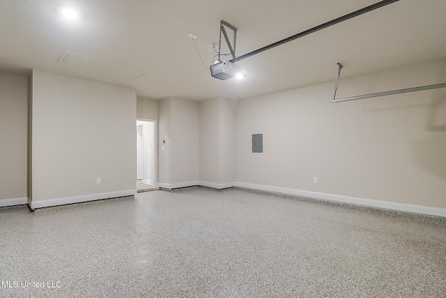 6253 Sandhill Cv, Ocean Springs, MS 39564 - garage with baseboards, a garage door opener, and electric panel