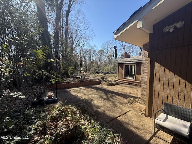 view of yard featuring a patio area