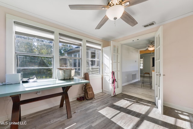 unfurnished sunroom featuring french doors