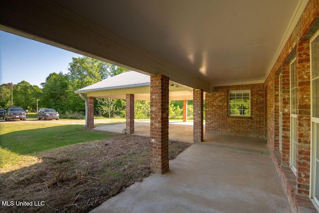 290 Abigail Ln, Bentonia, MS 39040 - view of patio / terrace with a carport