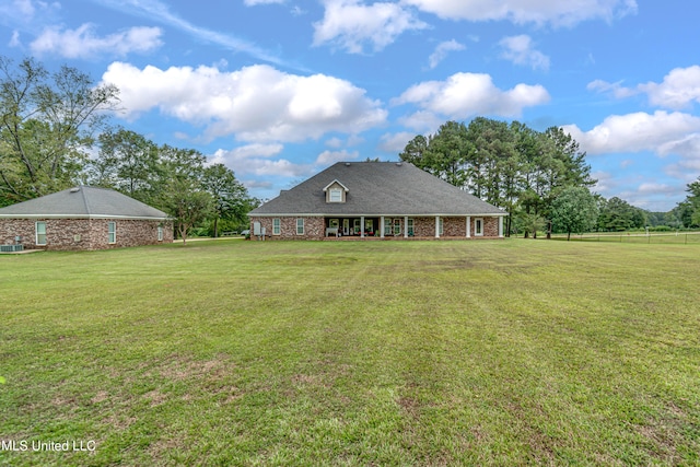 exterior space with a front lawn