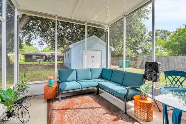 view of sunroom