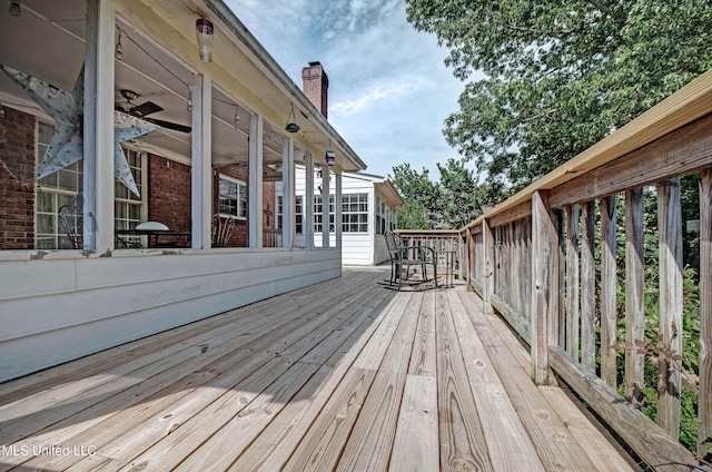 506 Ridge Cir, Brandon, MS 39047 - wooden terrace featuring a sunroom