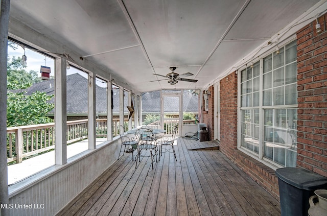 506 Ridge Cir, Brandon, MS 39047 - wooden terrace featuring a ceiling fan