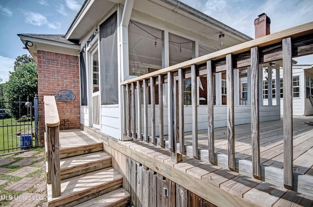 506 Ridge Cir, Brandon, MS 39047 - view of wooden terrace