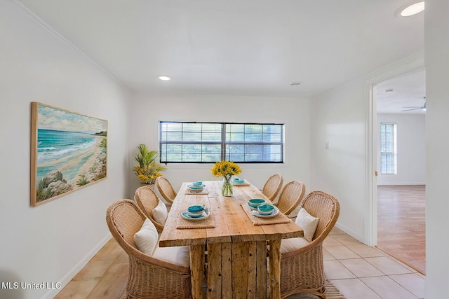 216 Buena Vista Dr, Long Beach, MS 39560 - dining space featuring light tile patterned floors, recessed lighting, and baseboards