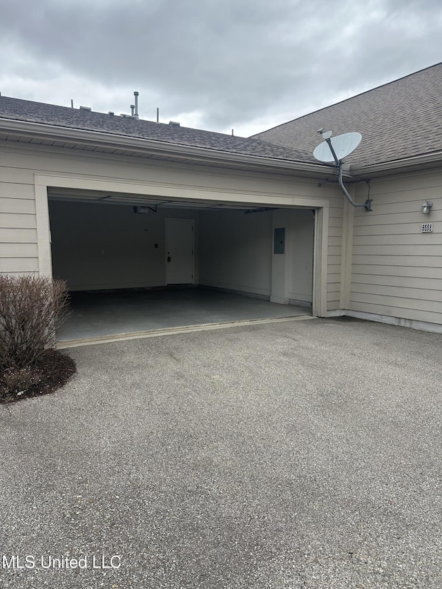 garage with driveway