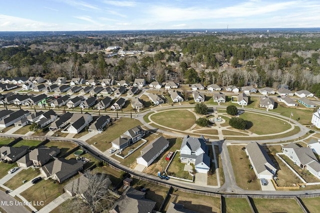 birds eye view of property featuring a residential view