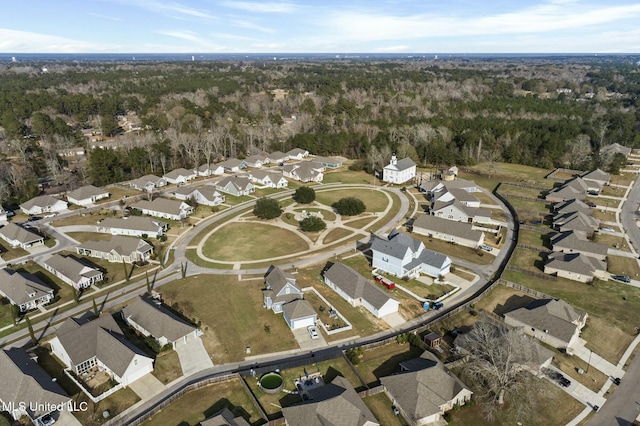 drone / aerial view with a residential view