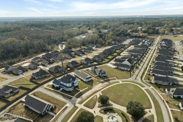 aerial view featuring a residential view