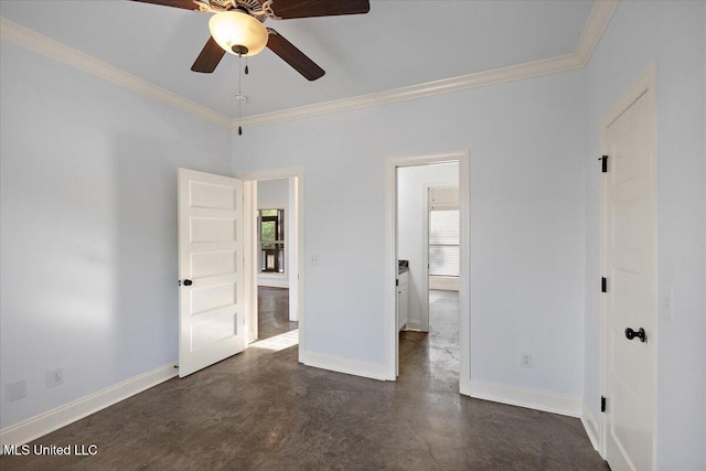 104 Glenwild Trl, Canton, MS 39046 - unfurnished bedroom with multiple windows, concrete floors, and ornamental molding