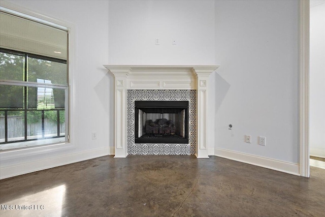 104 Glenwild Trl, Canton, MS 39046 - detailed view of concrete floors and a fireplace