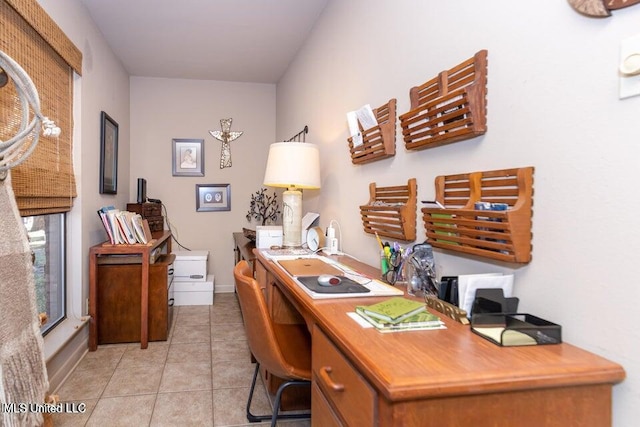 office space featuring light tile patterned floors