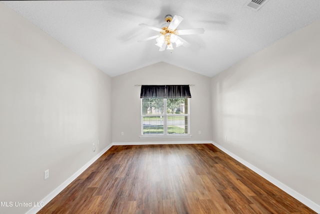 20 Lakeview Dr, Ocean Springs, MS 39564 - empty room featuring wood finished floors, ceiling fan, and lofted ceiling