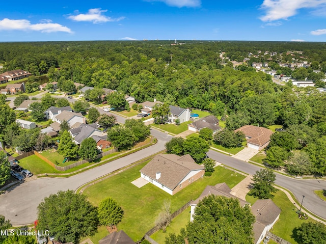 20 Lakeview Dr, Ocean Springs, MS 39564 - aerial view of residential area featuring a heavily wooded area