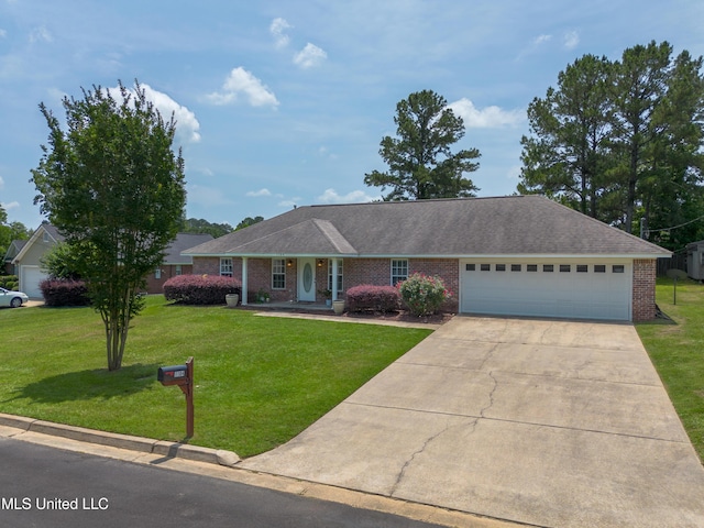 1104 SE 2nd St, Magee, MS 39111 - single story home featuring an attached garage, a front yard, and brick siding