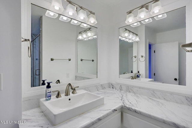 603 Herndon Hl, Clinton, MS 39056 - full bath featuring vanity and an enclosed shower