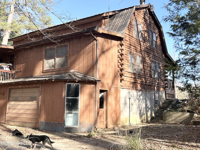 view of home's exterior featuring a garage