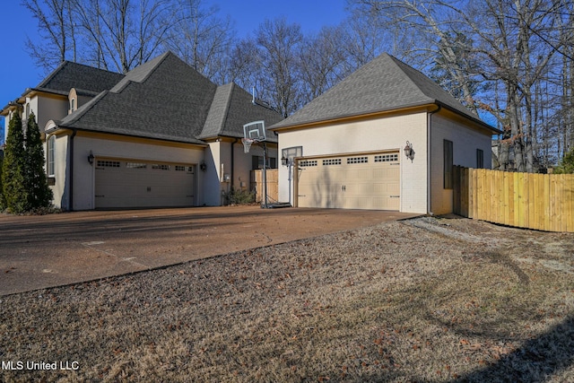 view of home's exterior featuring a garage