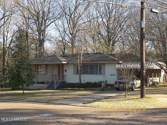 view of ranch-style house