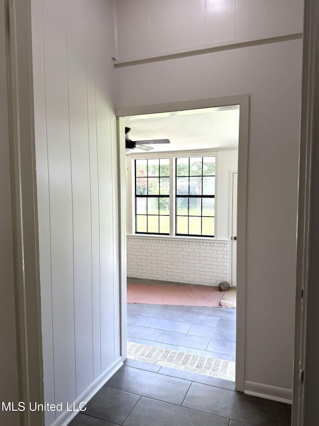 902 Washington St, Natchez, MS 39120 - corridor with a decorative wall and tile patterned flooring