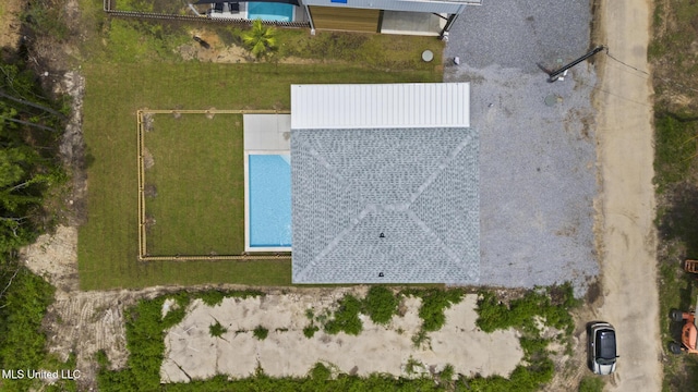 417 4th Ave, Pass Christian, MS 39571 - view from above of property with a pool area