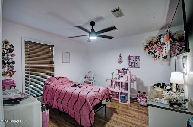 215 Moss Valley Dr, Brandon, MS 39042 - bedroom featuring wood finished floors and ceiling fan