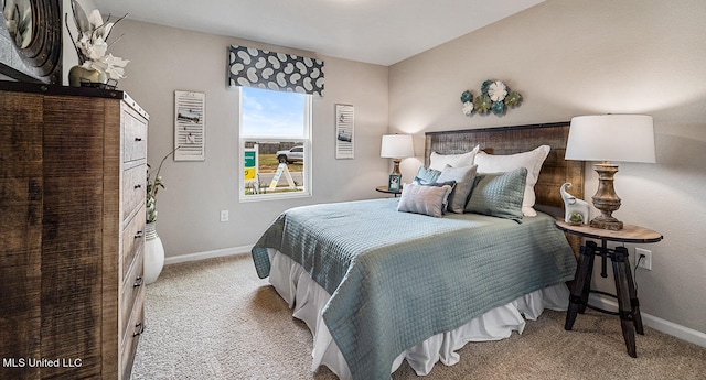 bedroom with carpet flooring