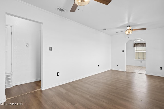 unfurnished living room with hardwood / wood-style flooring