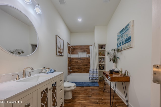 75 Dry Field Cv, Byhalia, MS 38611 - full bath with wood finished floors, vanity, shower / bath combo, and recessed lighting