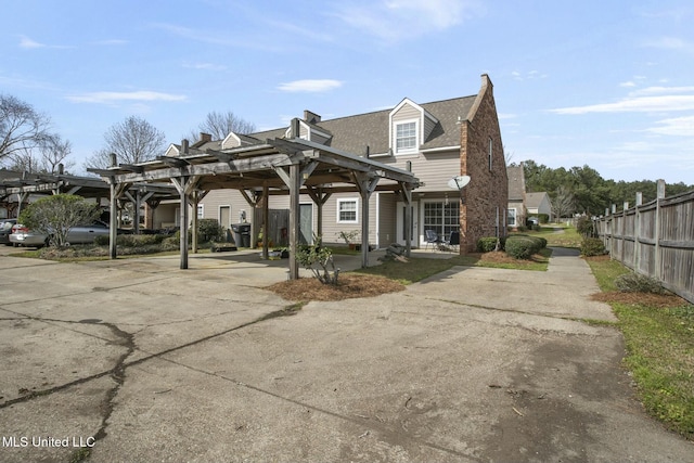 exterior space featuring fence