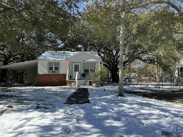 view of front of home