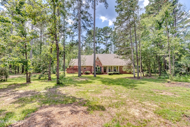 209 Lake Terrace Pl, Brandon, MS 39047 - view of front facade with brick siding and a front yard