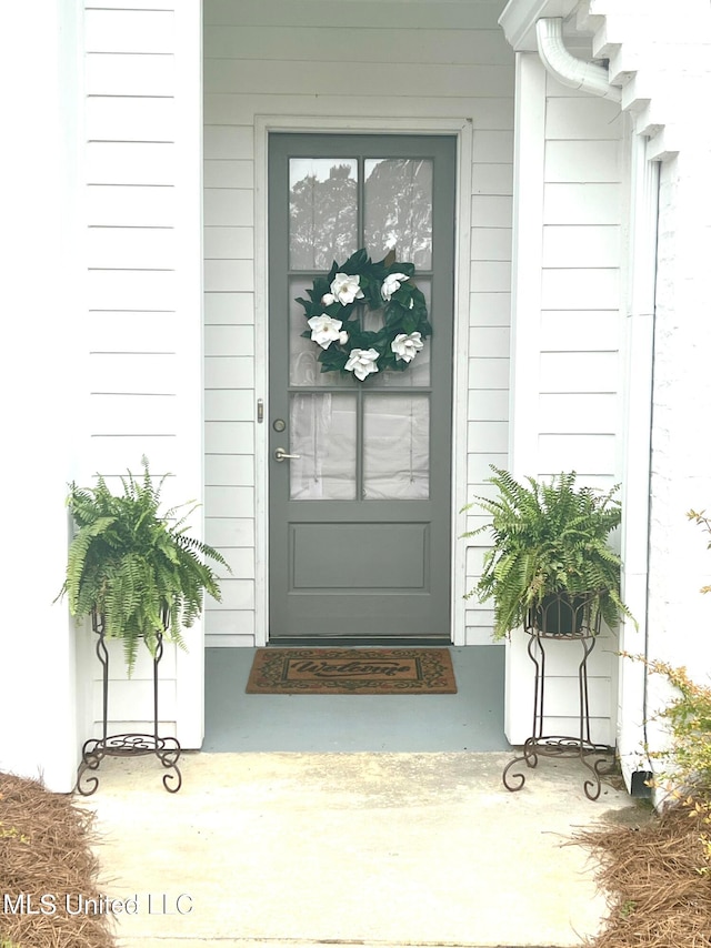 view of doorway to property