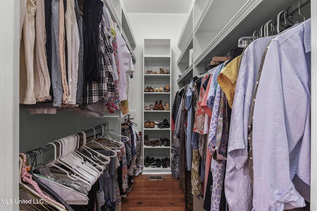 169 Pine Hill Dr, Brandon, MS 39047 - walk in closet with wood finished floors