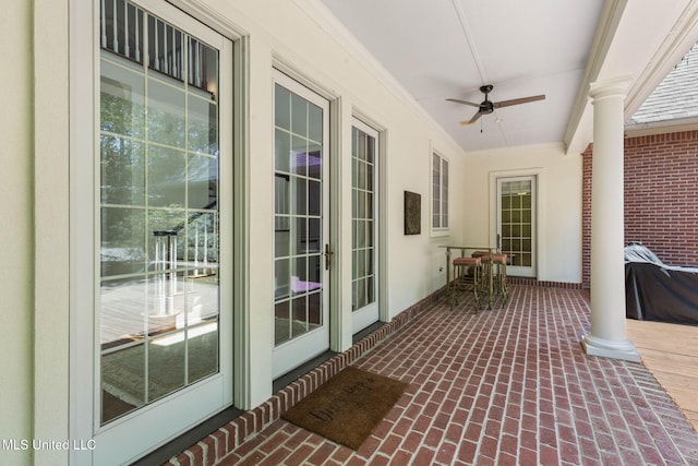169 Pine Hill Dr, Brandon, MS 39047 - balcony with a ceiling fan