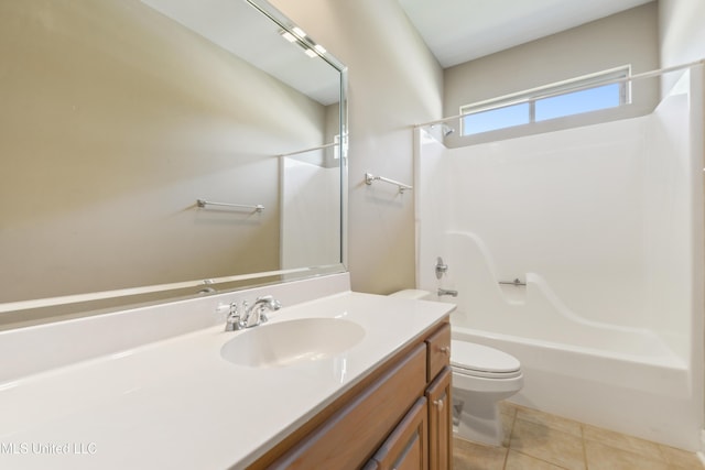 426 Carmargue Ln, Biloxi, MS 39531 - full bathroom with toilet, vanity, bathing tub / shower combination, and tile patterned floors