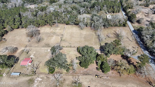 bird's eye view featuring a rural view