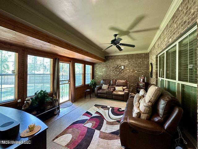 139 Glen Auburn Dr, Clinton, MS 39056 - sunroom with ornamental molding and healthy amount of natural light