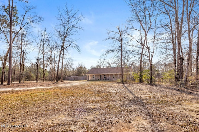 view of front of property with fence