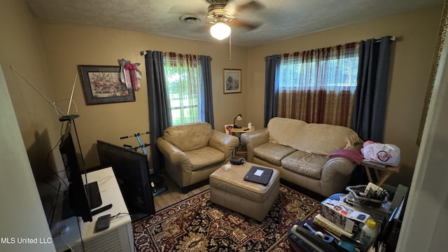 211 Boyd St, Ridgeland, MS 39157 - living room with ceiling fan and wood finished floors