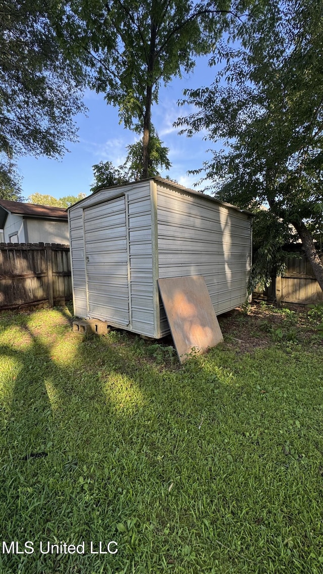 211 Boyd St, Ridgeland, MS 39157 - view of shed featuring a fenced backyard