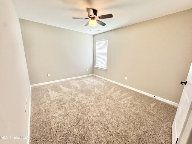 3464 Delaney Dr, Nesbit, MS 38651 - unfurnished room with a ceiling fan, carpet, and baseboards