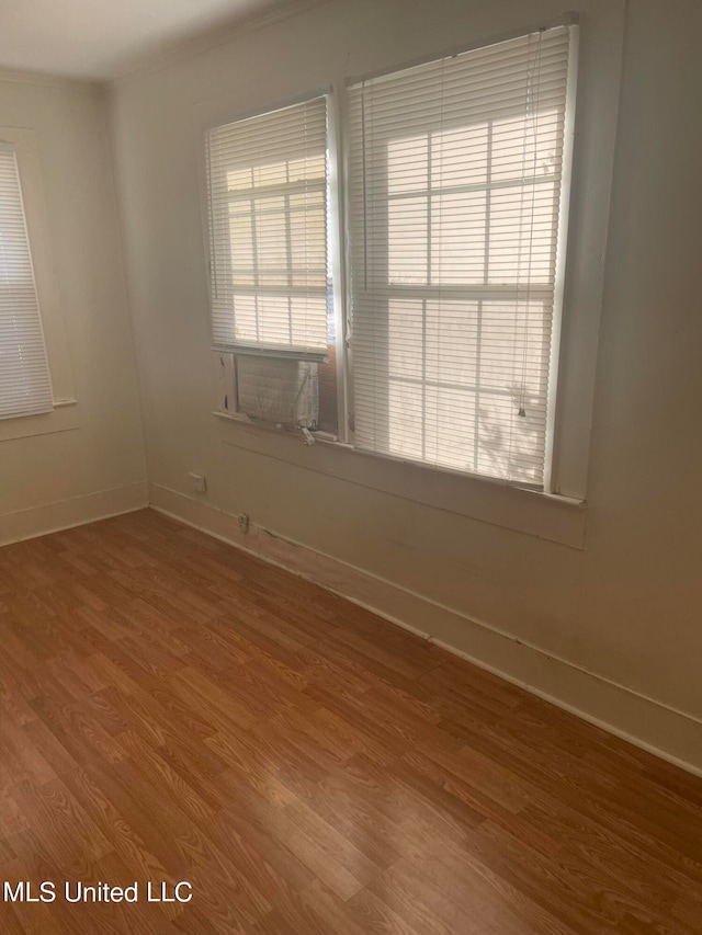 empty room with wood-type flooring