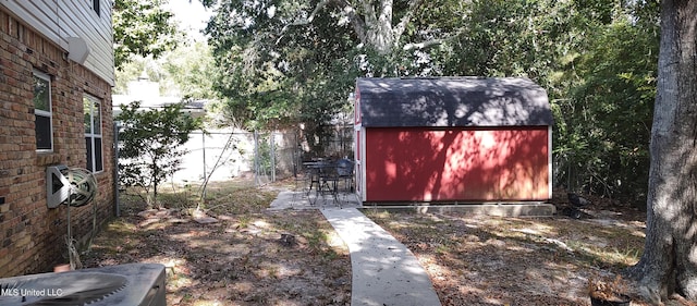 view of outbuilding featuring cooling unit