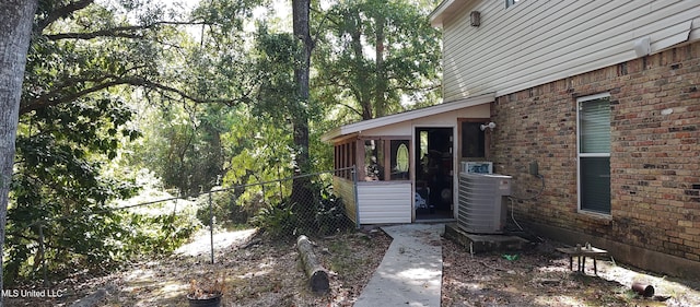 view of property exterior featuring cooling unit