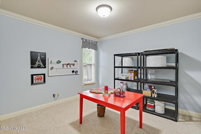 611 Berridge Dr, Ridgeland, MS 39157 - carpeted office with crown molding and baseboards