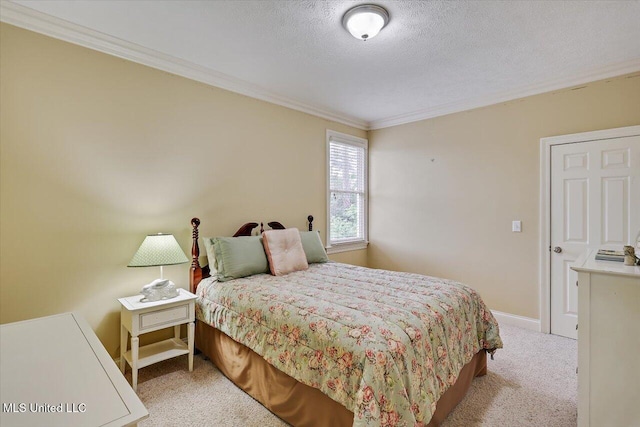611 Berridge Dr, Ridgeland, MS 39157 - bedroom featuring carpet, crown molding, a textured ceiling, and baseboards